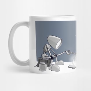 Robot at a campfire Mug